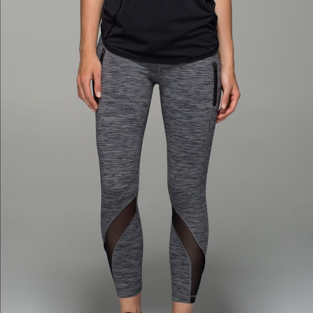 Dark grey mesh lululemon inspire leggings